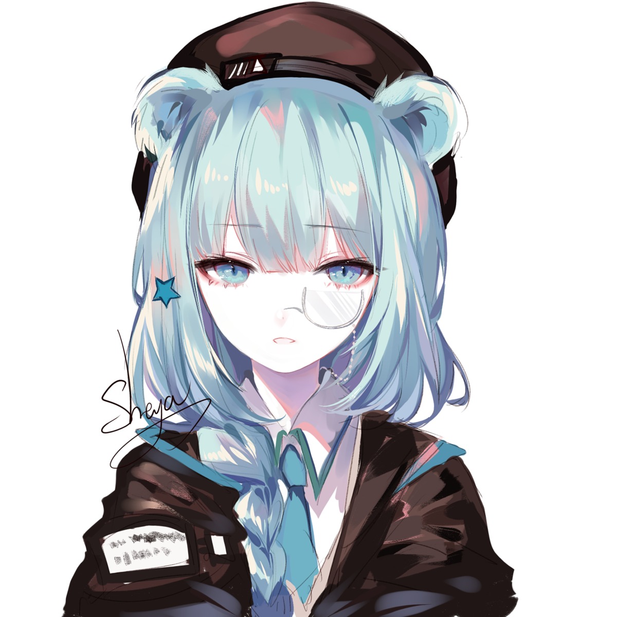 animal_ears, arknights, istina_(arknights), megane, seifuku, sheya