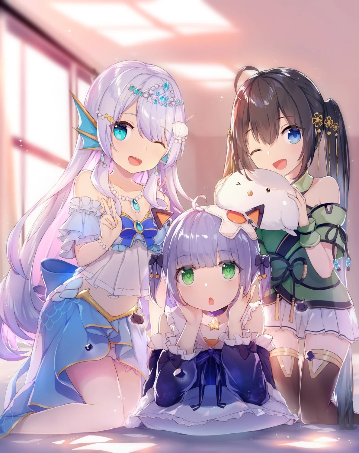 cleavage, doris_(hololive), hololive, hololive_china, pantsu, see_through, thighhighs, wawazi