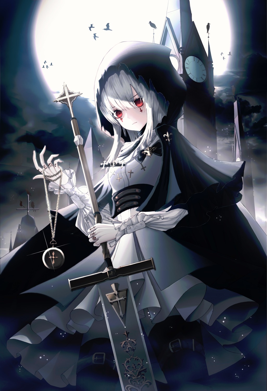 kmj8645885, lolita_fashion, sword, tattoo, thighhighs