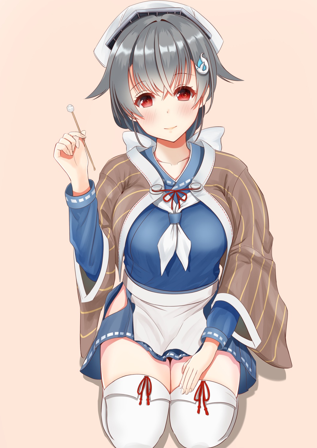 jingei_(kancolle), kantai_collection, seifuku, thighhighs, zuki