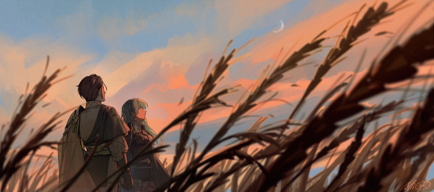 alzi_xiaomi, byleth_(fire_emblem), fire_emblem, fire_emblem_three_houses, landscape
