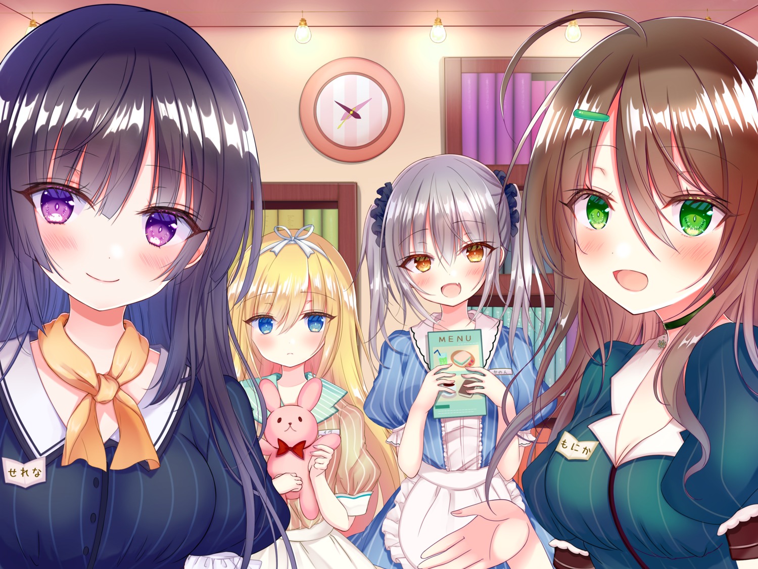 cleavage, kiyui, waitress