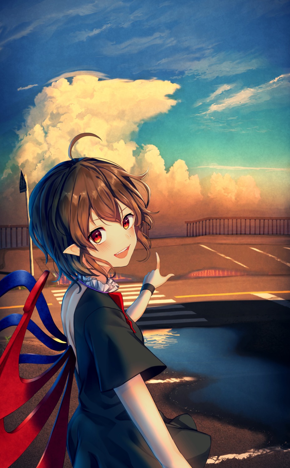 houjuu_nue, kisamu_(ksmz), pointy_ears, touhou, wings