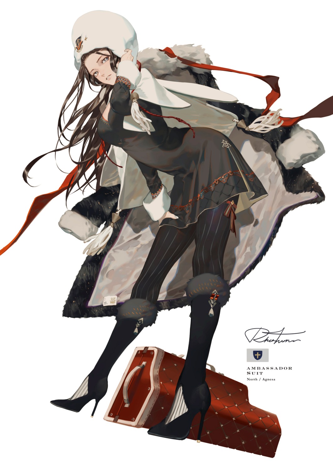 dress, garter, heels, pantyhose, rei_(sanbonzakura), song_of_time