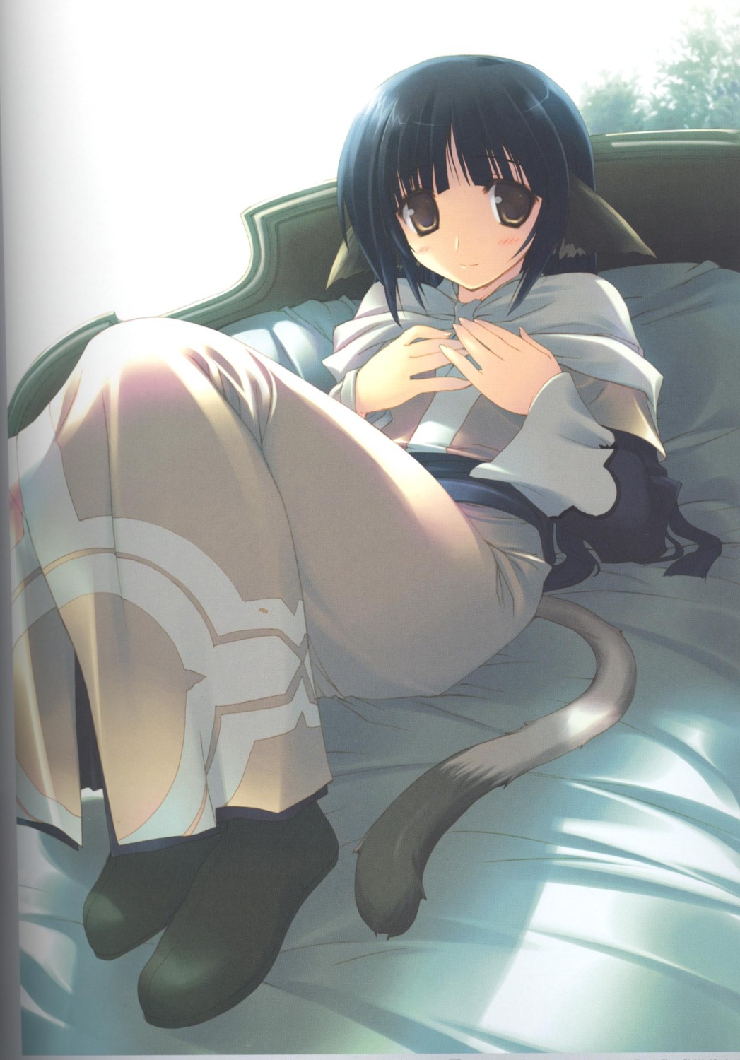 amaduyu_tatsuki, animal_ears, binding_discoloration, tail, utawarerumono, yuzuha