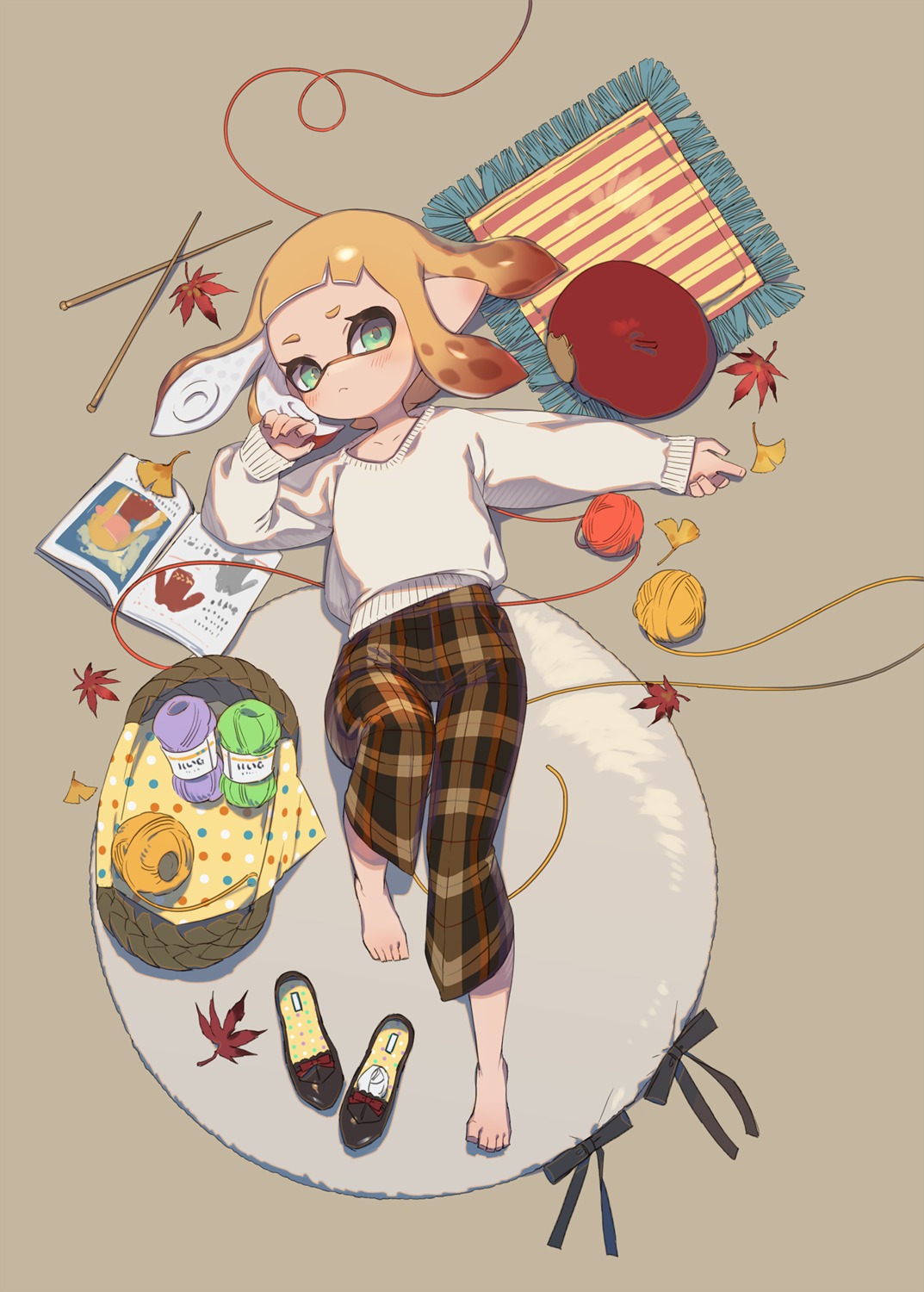 inkling_(splatoon), splatoon, sweater, yu-ri