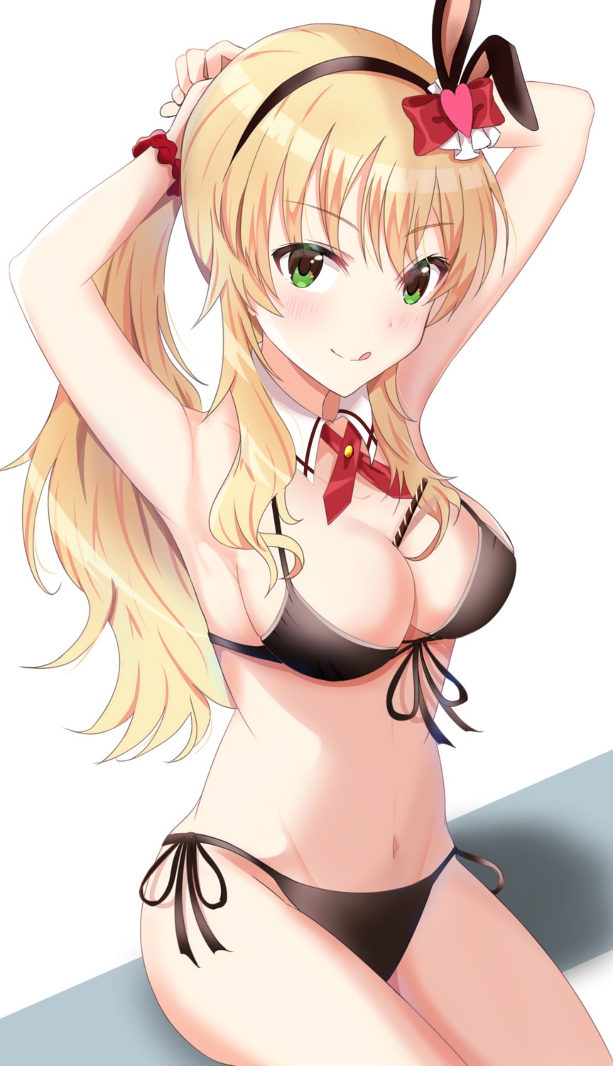 animal_ears, bikini, bunny_ears, hoshii_miki, so_korokoro, swimsuits, the_idolm@ster