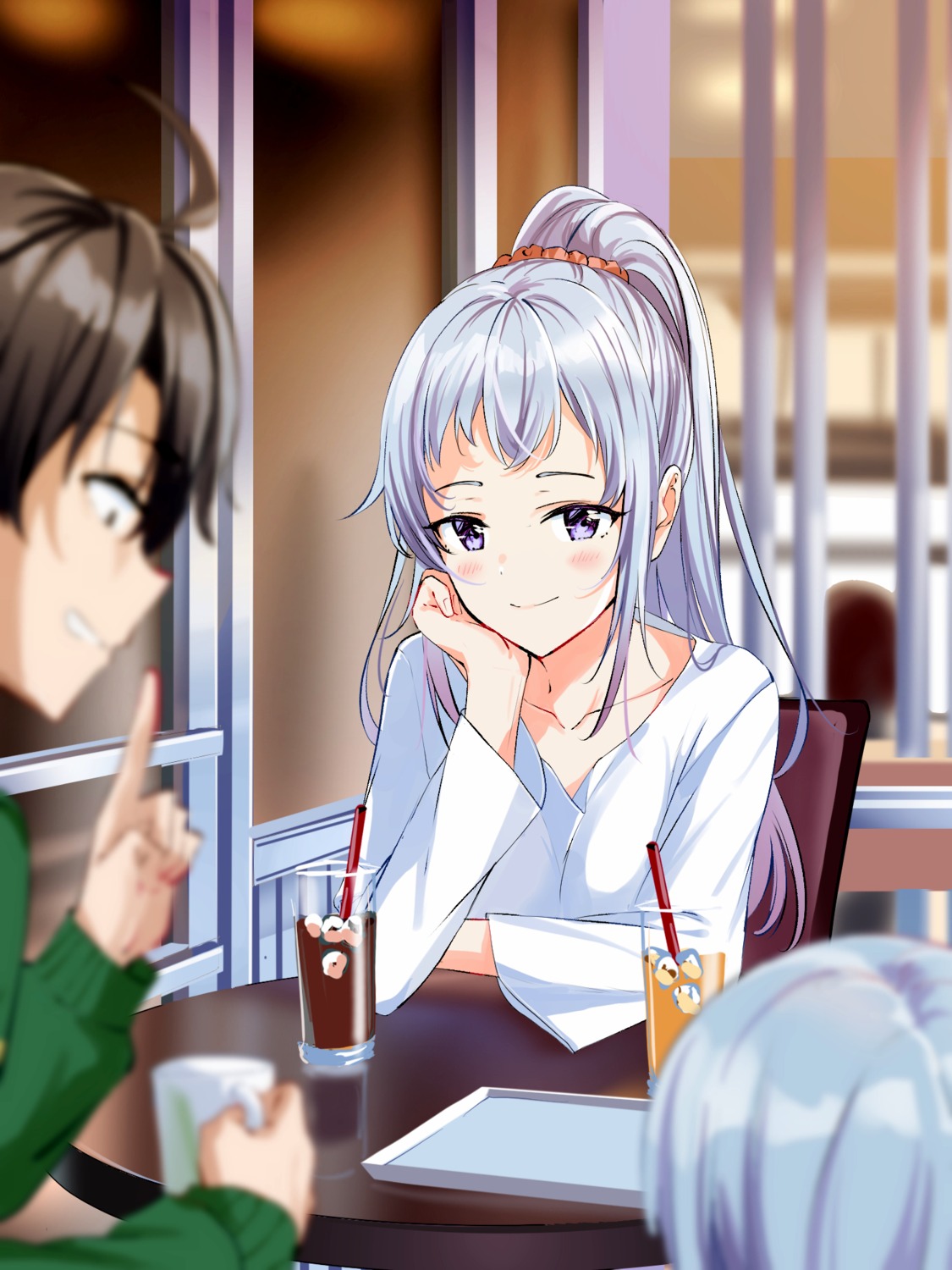 hikigaya_hachiman, kawasaki_saki, nonbire, sweater, yahari_ore_no_seishun_lovecome_wa_machigatteiru.