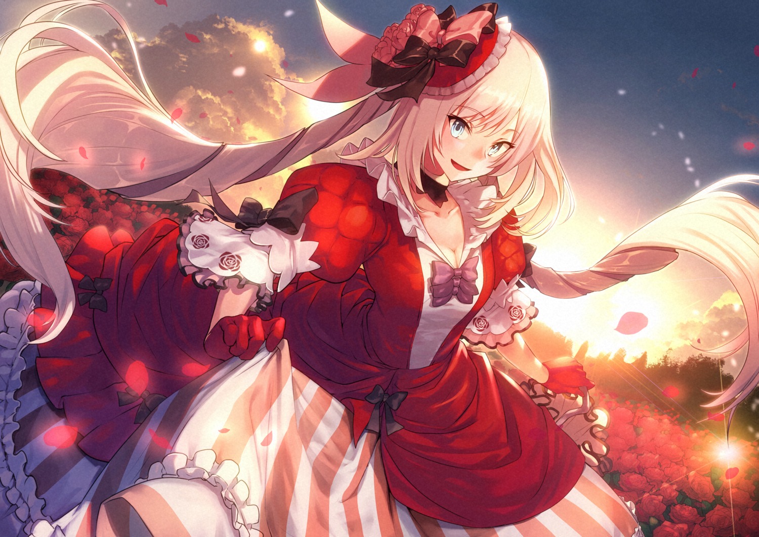 cleavage, fate/grand_order, marie_antoinette_(fate), nakanishi_tatsuya, skirt_lift