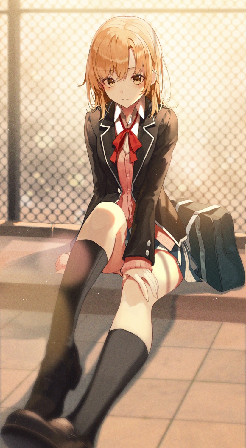 isshiki_iroha, pro-p, seifuku, skirt_lift, sweater, yahari_ore_no_seishun_lovecome_wa_machigatteiru.
