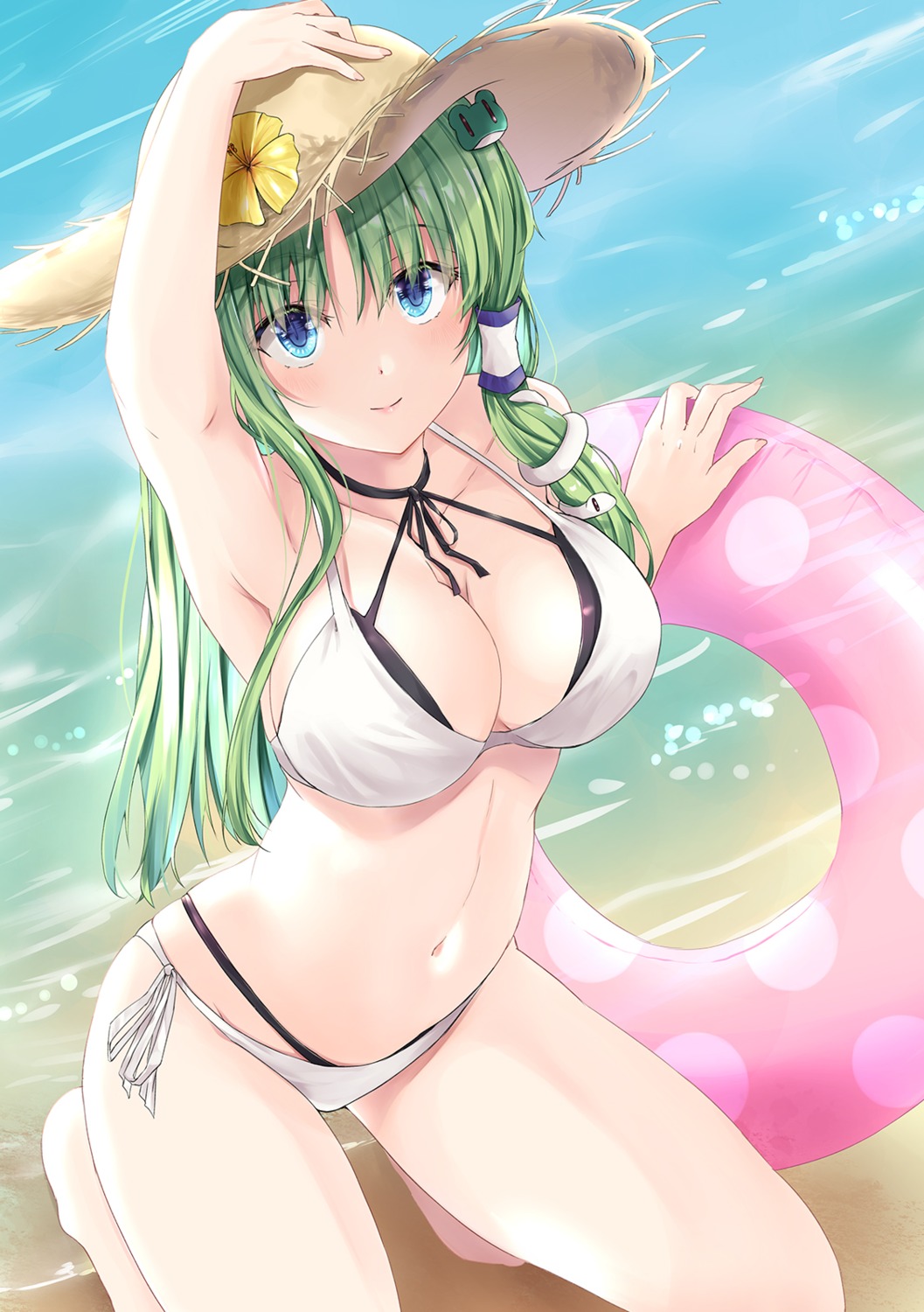 bikini, fule, kochiya_sanae, swimsuits, touhou