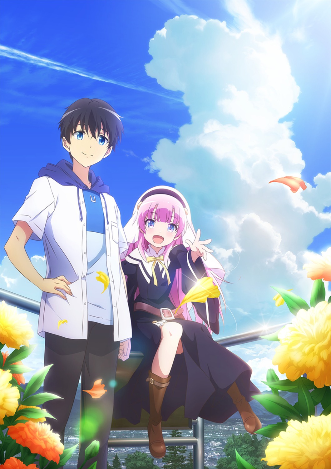 kamisama_ni_natta_hi, narukami_youta, nun, satou_hina_(kamisama_ni_natta_hi), seifuku, tagme