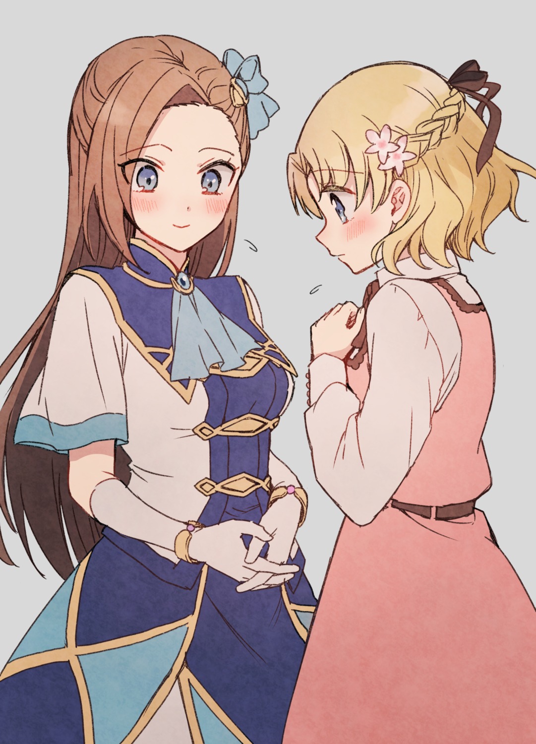 dress, katarina_claes, maria_campbell, otome_game_no_hametsu_flag_shika_nai_akuyaku_reijou_ni_tensei_shite_shimatta..., shake_sawa, yuri