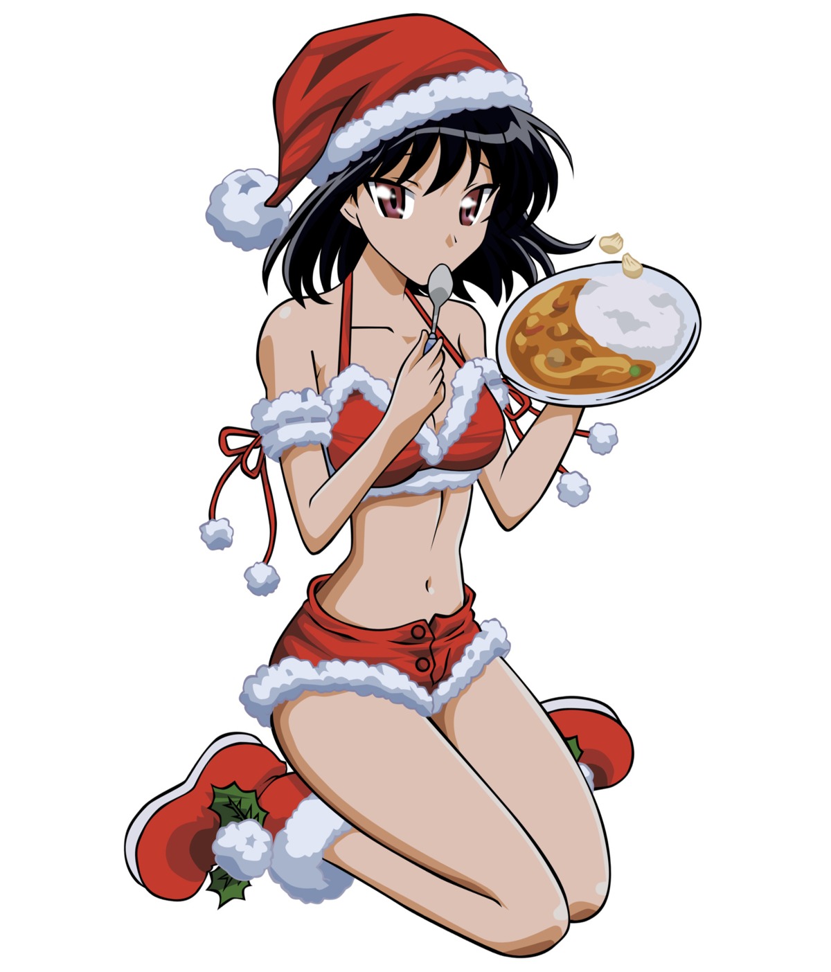 bikini_top, christmas, school_rumble, swimsuits, tsukamoto_yakumo, vector_trace