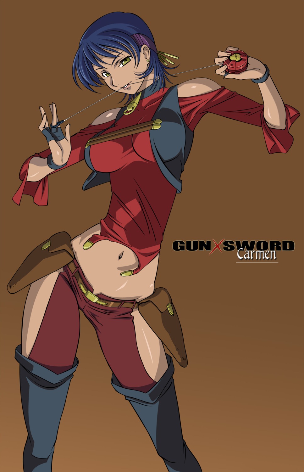carmen_99, gun_x_sword, kimura_takahiro, thighhighs, vector_trace