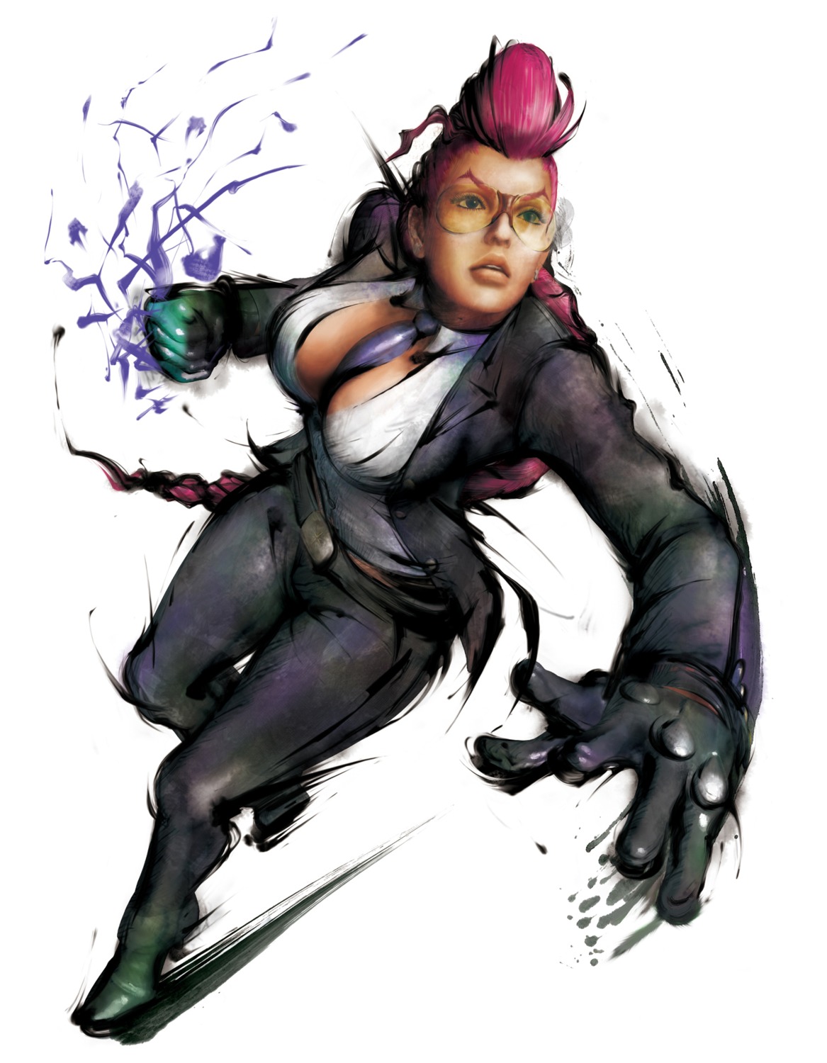 business_suit, capcom, cleavage, crimson_viper, ikeno_daigo, megane, street_fighter, street_fighter_iv