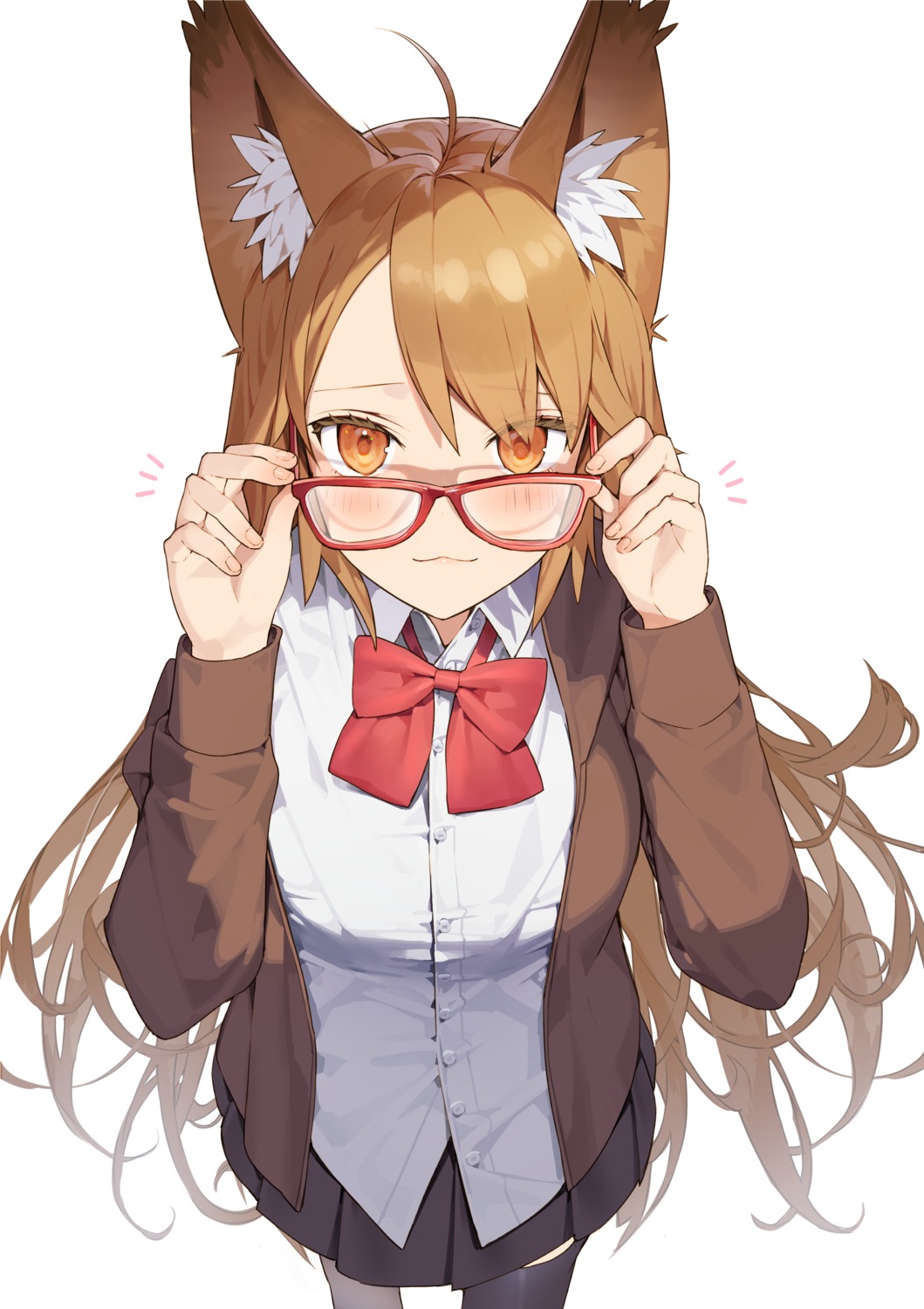 animal_ears, kitada_mo, megane, seifuku, thighhighs