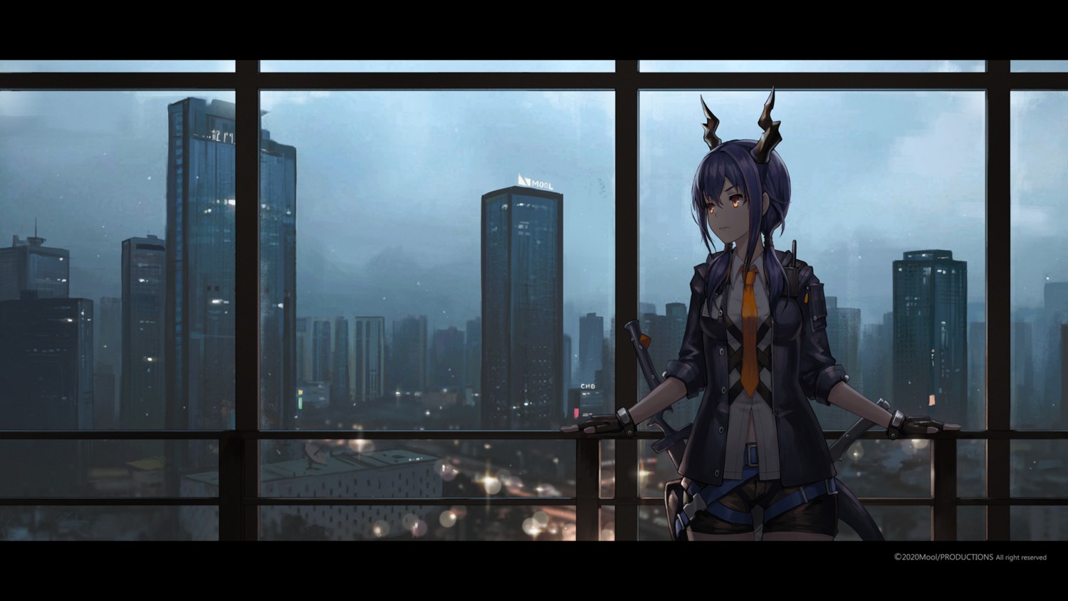 arknights, ch'en_(arknights), horns, mool_yueguang, tail