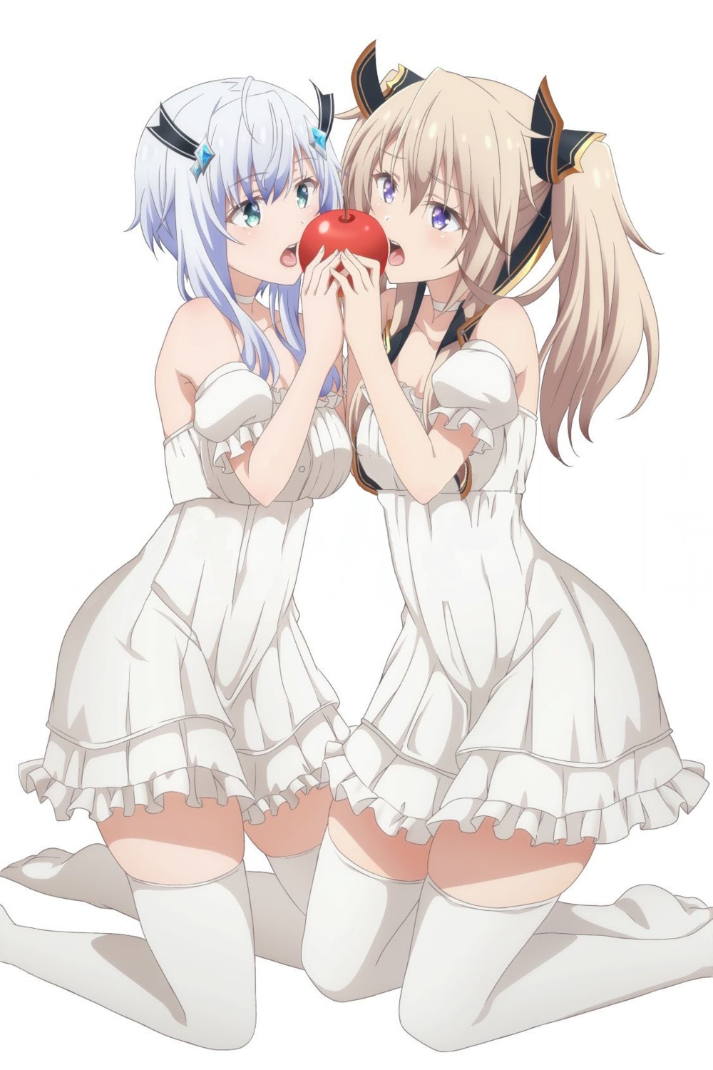 dress, maou_gakuin_no_futekigousha, misha_necron, sasha_necron, tagme, thighhighs, yuri
