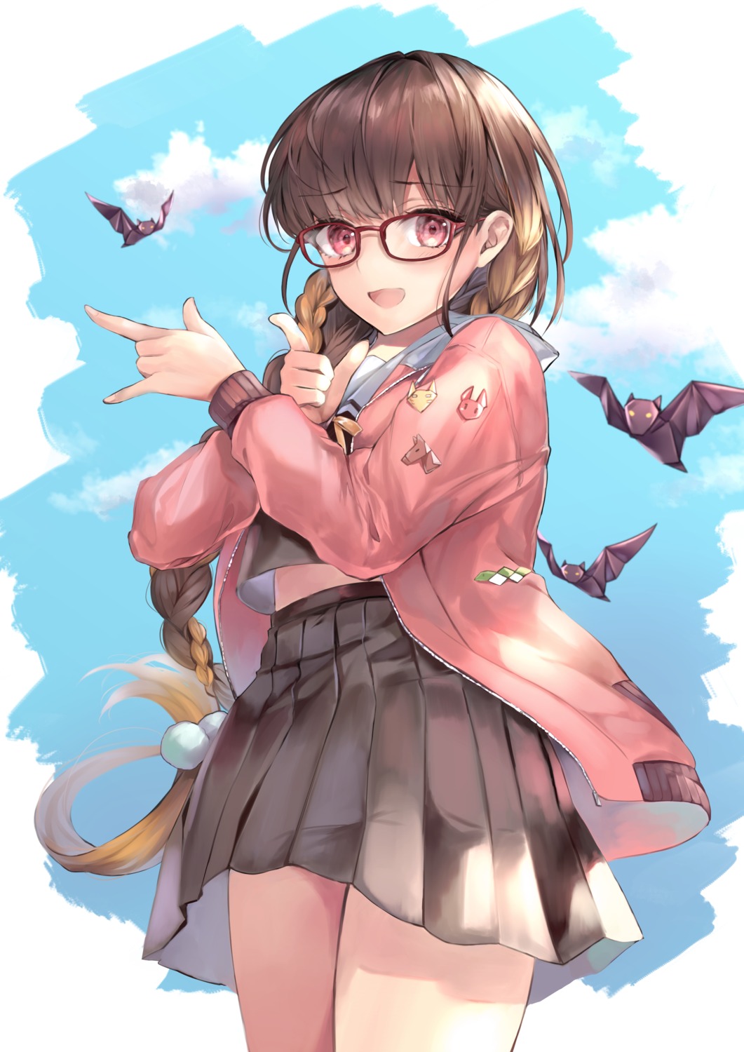 fate/grand_order, hane_yuki, megane, osakabehime_(fate), seifuku