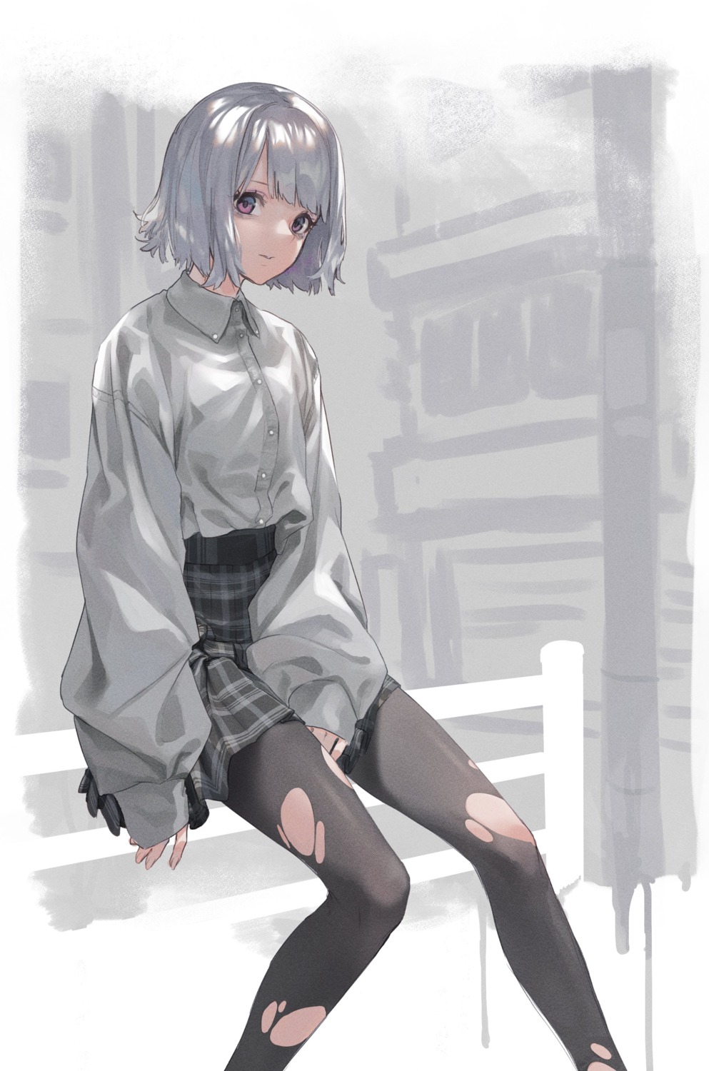 pantyhose, reiga00, seifuku, torn_clothes