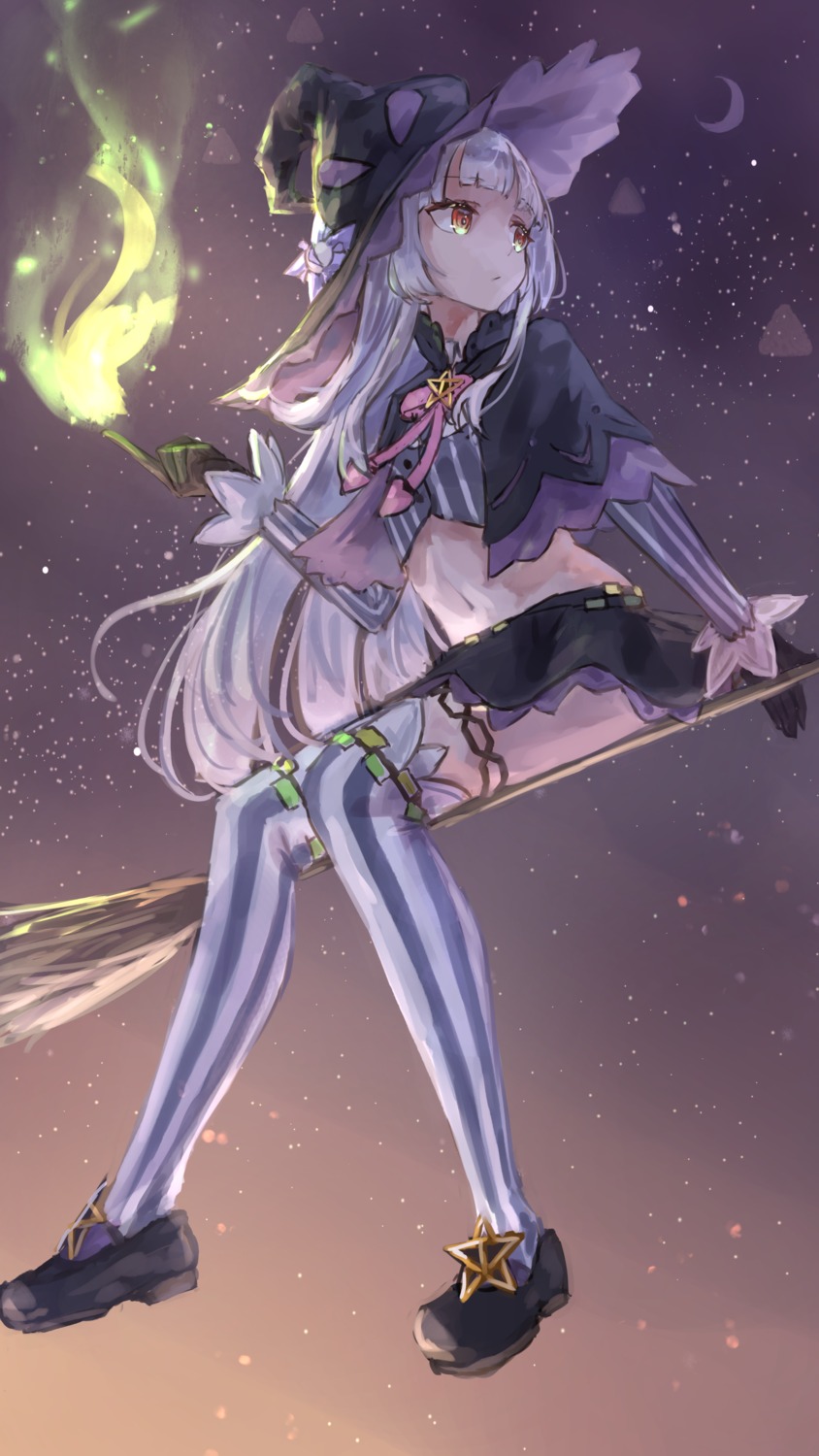 garter, hololive, murasaki_shion, thighhighs, witch, yu_hydra