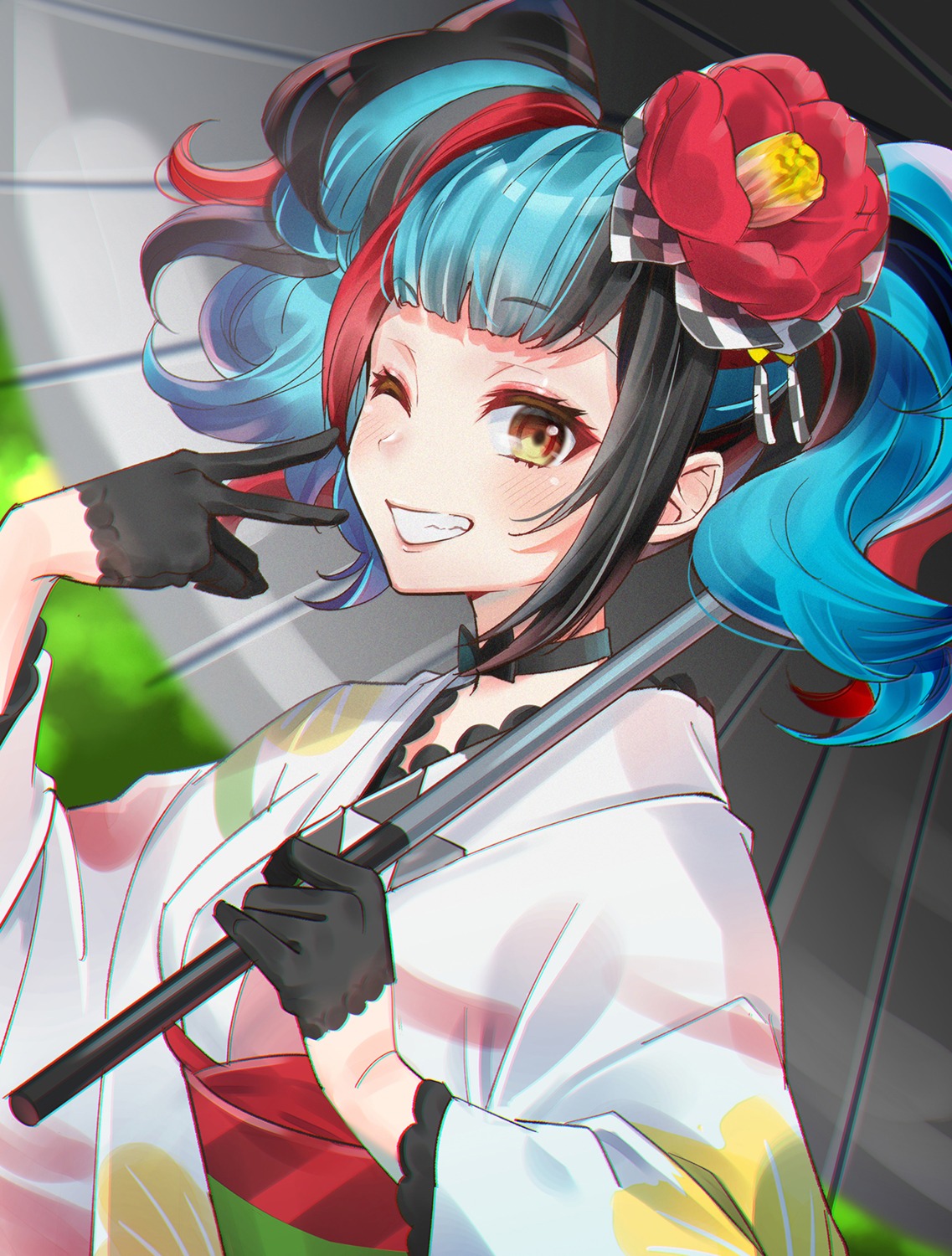 cst, fate/grand_order, japanese_clothes, sei_shounagon_(fate), umbrella