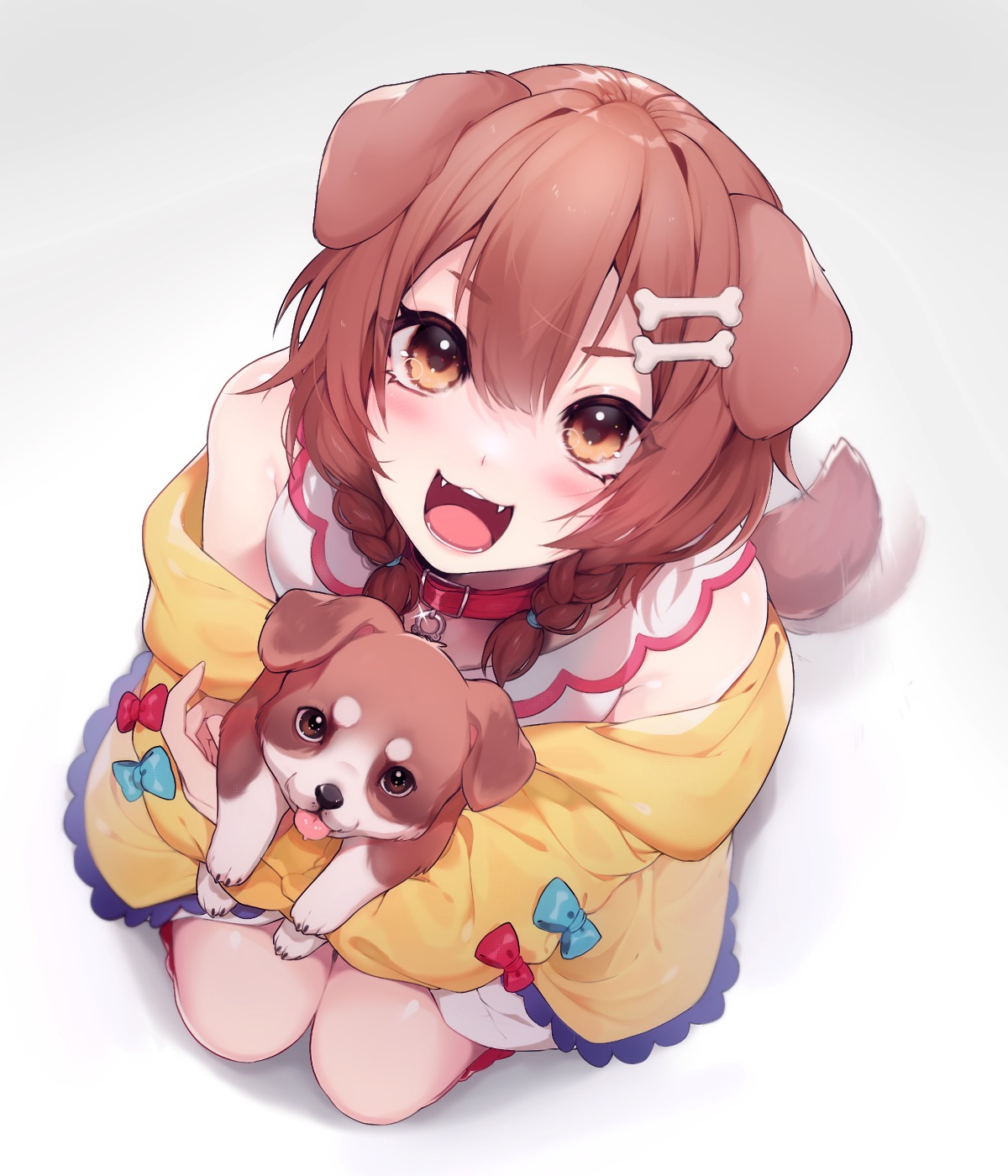 animal_ears, hololive, hololive_gamers, inugami_korone, inumimi, mazamuno, tail