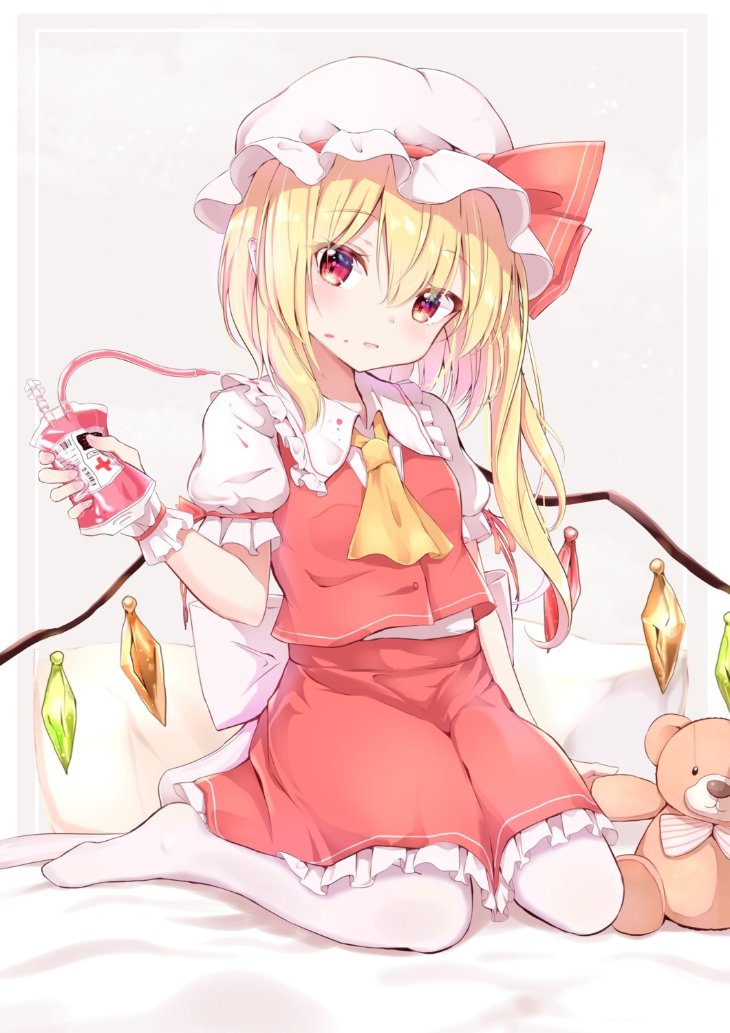 blood, flandre_scarlet, iyo_(ya_na_kanji), touhou, wings