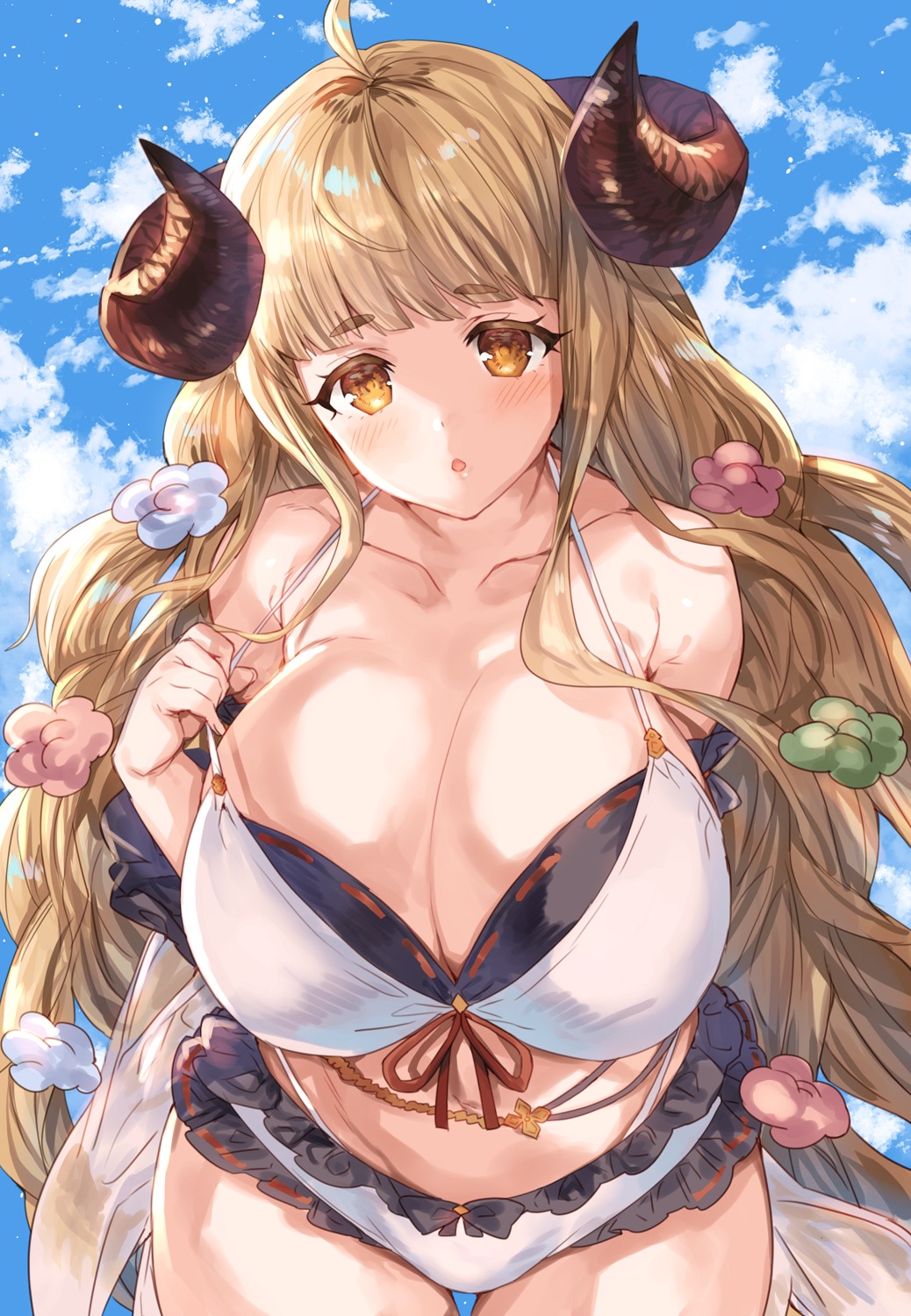 anila_(granblue_fantasy), bikini, enoki_yukimi, granblue_fantasy, horns, swimsuits