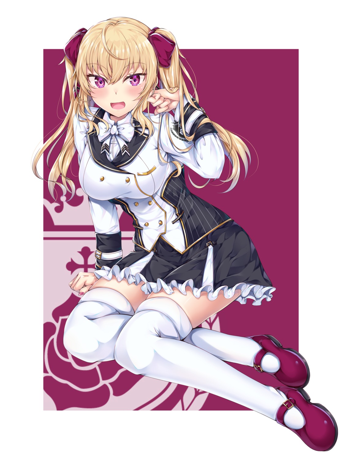 kotohane, nijisanji, nijisanji_seeds, seifuku, takamiya_rion, thighhighs