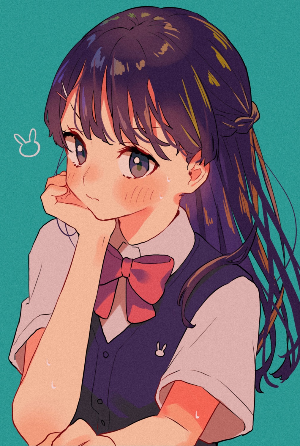 lq_saku, nijisanji, seifuku, sweater, tsukino_mito