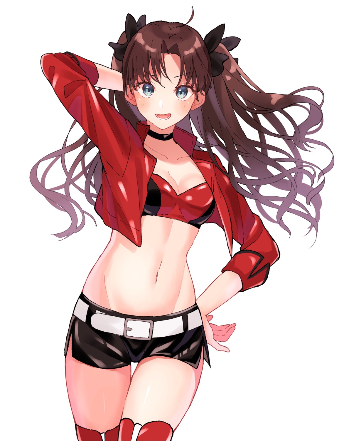cleavage, fate/grand_order, ishtar_(fate), lq_saku, thighhighs