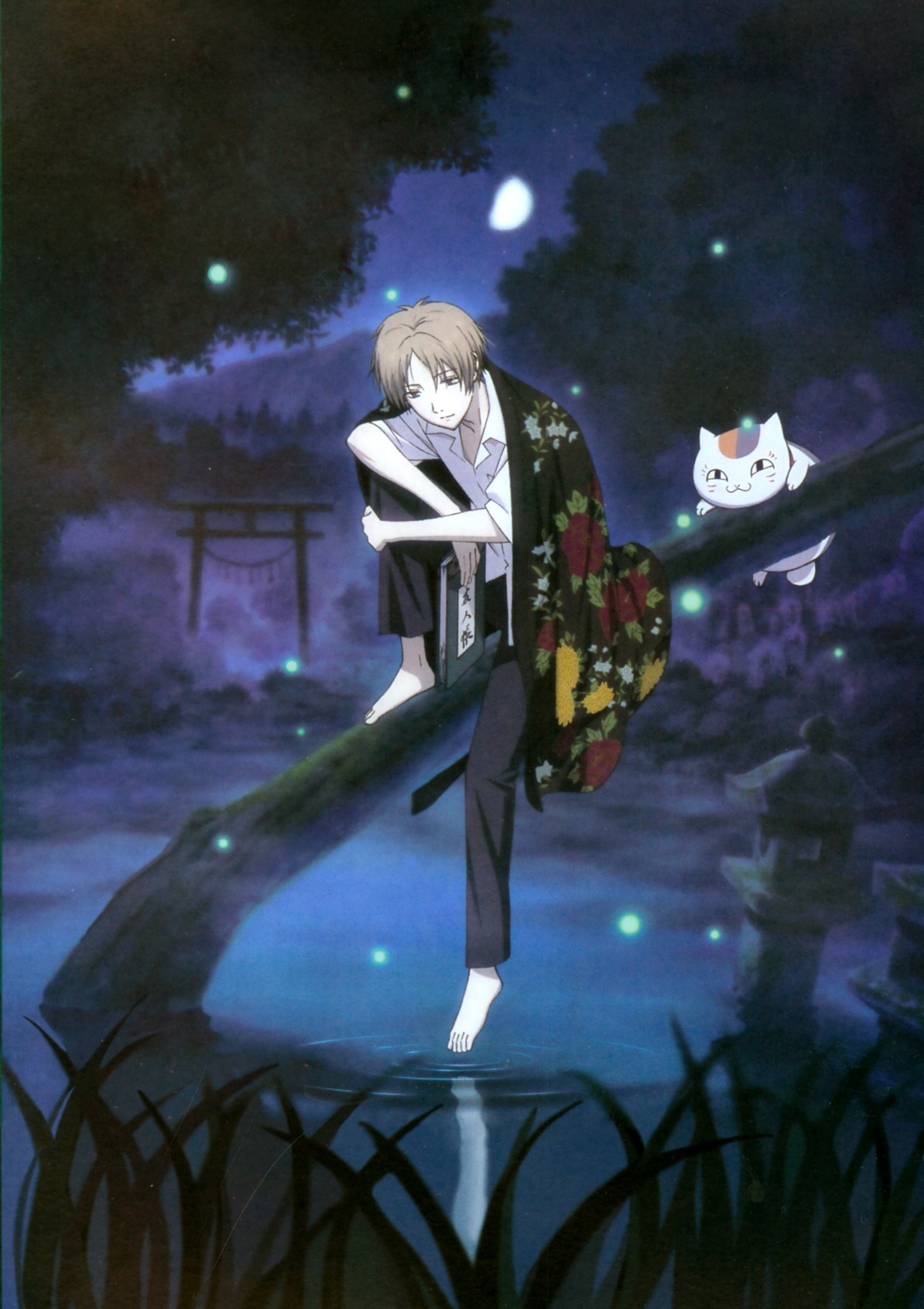 male, natsume_takashi, natsume_yuujinchou, neko, nyanko, robe, screening, tagme