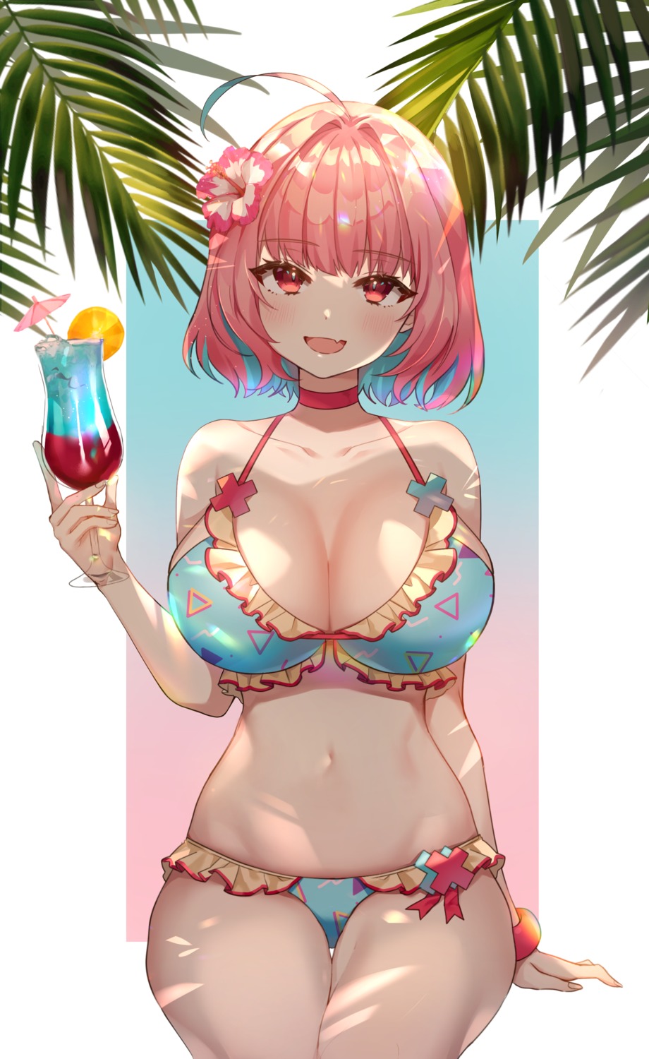 bikini, churi_(oxxchurixxo), cleavage, swimsuits, the_idolm@ster, the_idolm@ster_cinderella_girls, yumemi_riamu