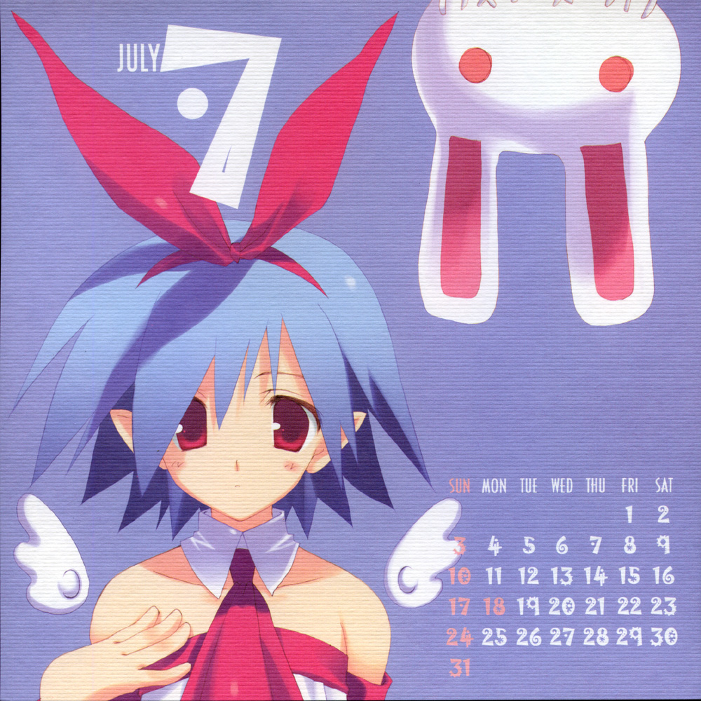calendar, cut_a_dash!!, disgaea, mitsumi_misato, paper_texture, pleinair, usagi