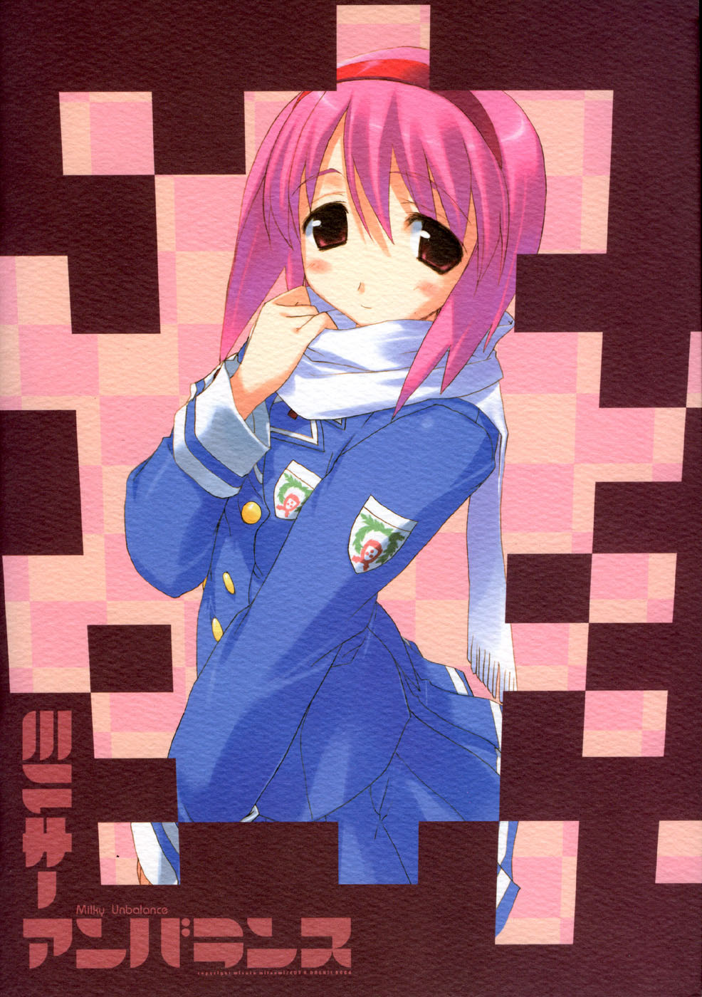 amaduyu_tatsuki, asagiri_komaki, blazer_one, kujibiki_unbalance, paper_texture, seifuku