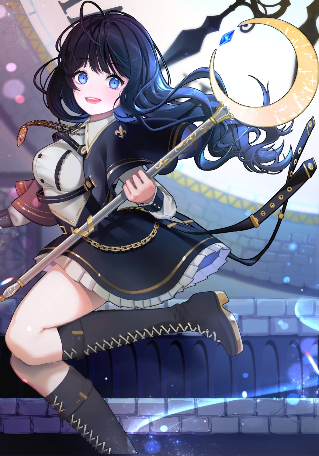 guunhanchi, skirt_lift, uniform, weapon