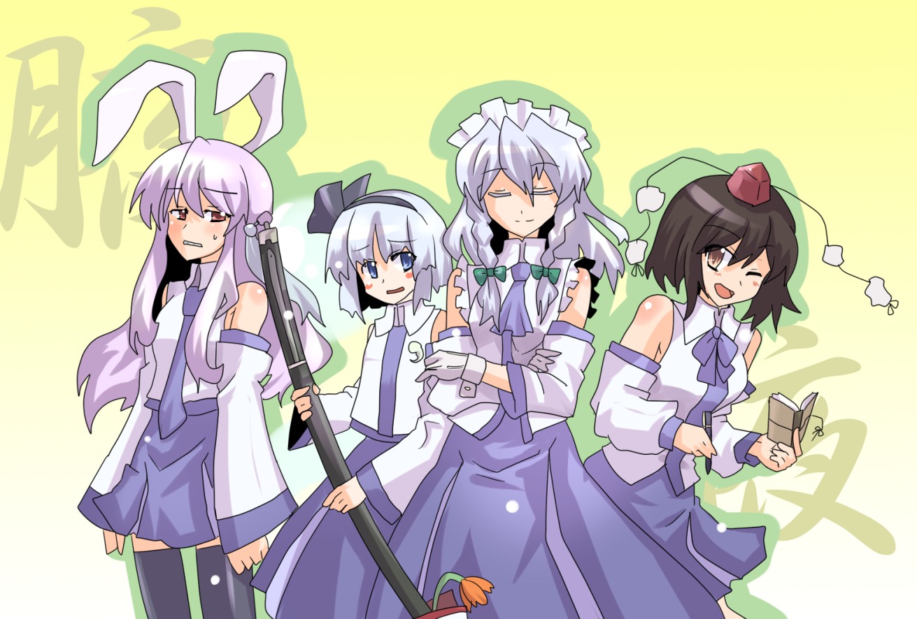 cosplay, izayoi_sakuya, konpaku_youmu, reisen_udongein_inaba, shameimaru_aya, toro, touhou