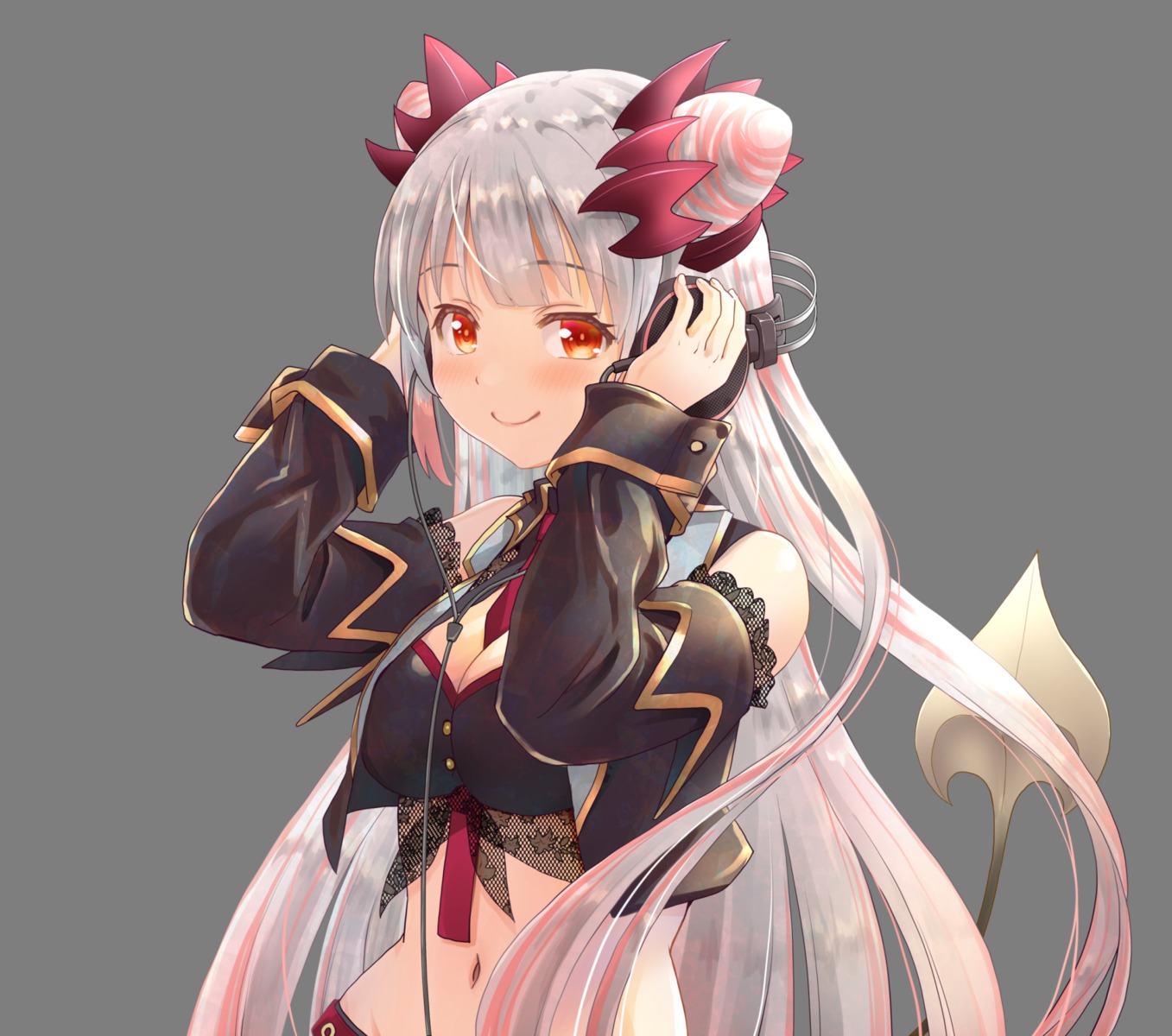 haniwa, headphones, honey_strap, nanashi_inc., suou_patra, tail, transparent_png