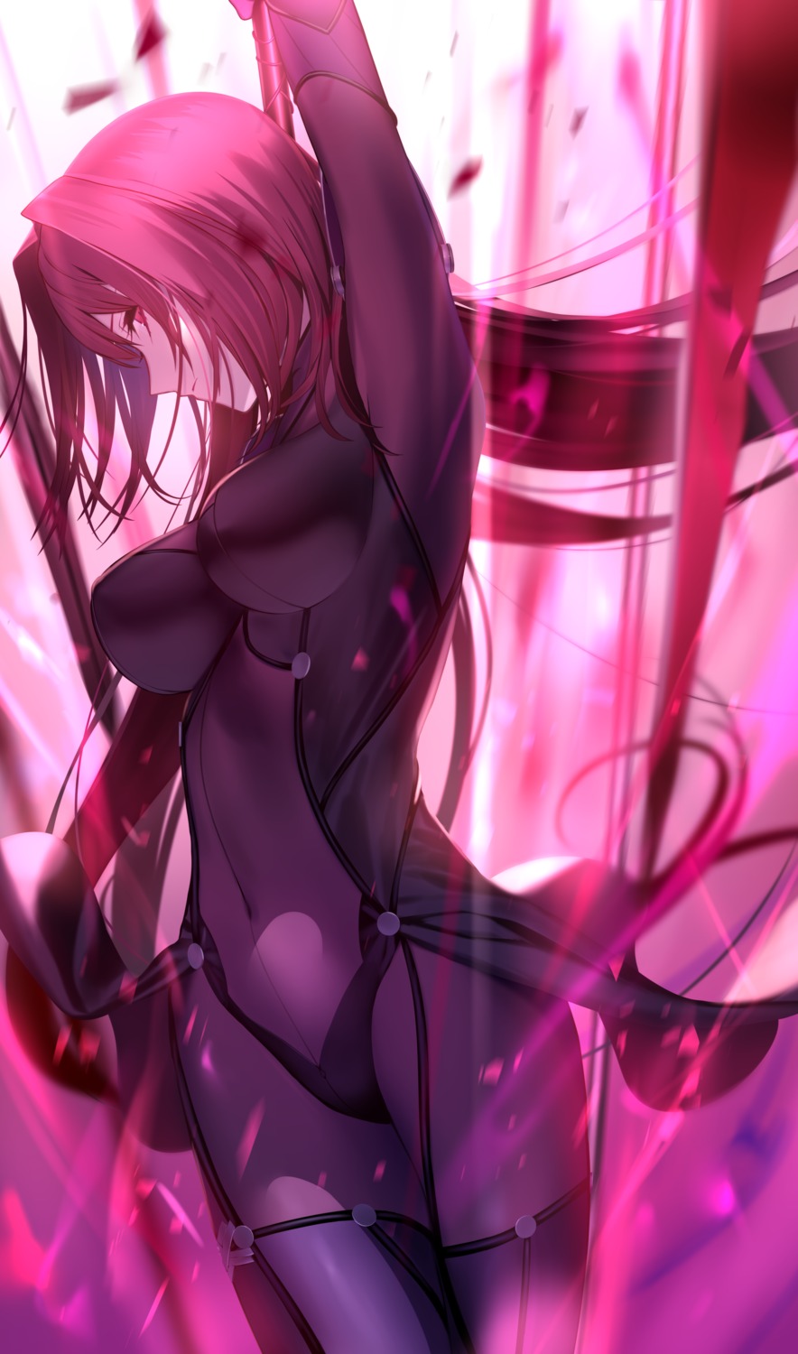 bodysuit, fate/grand_order, mashima_saki_(mashimasa), scathach_(fate), weapon