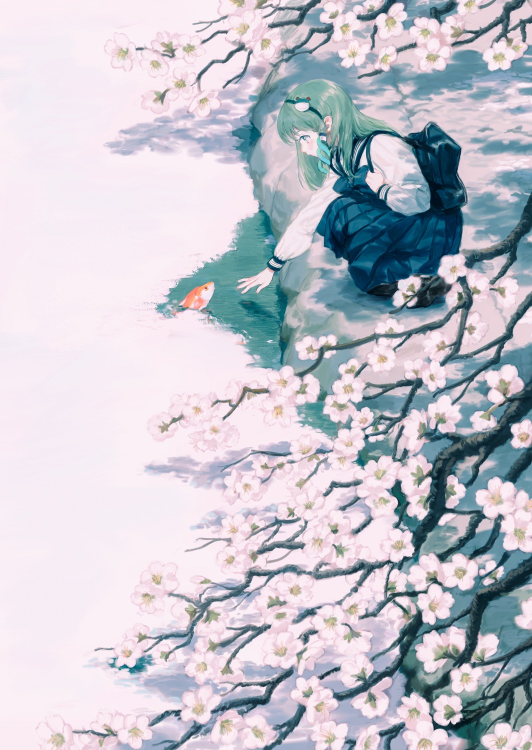 chun_lanlanlan, kochiya_sanae, landscape, seifuku, touhou