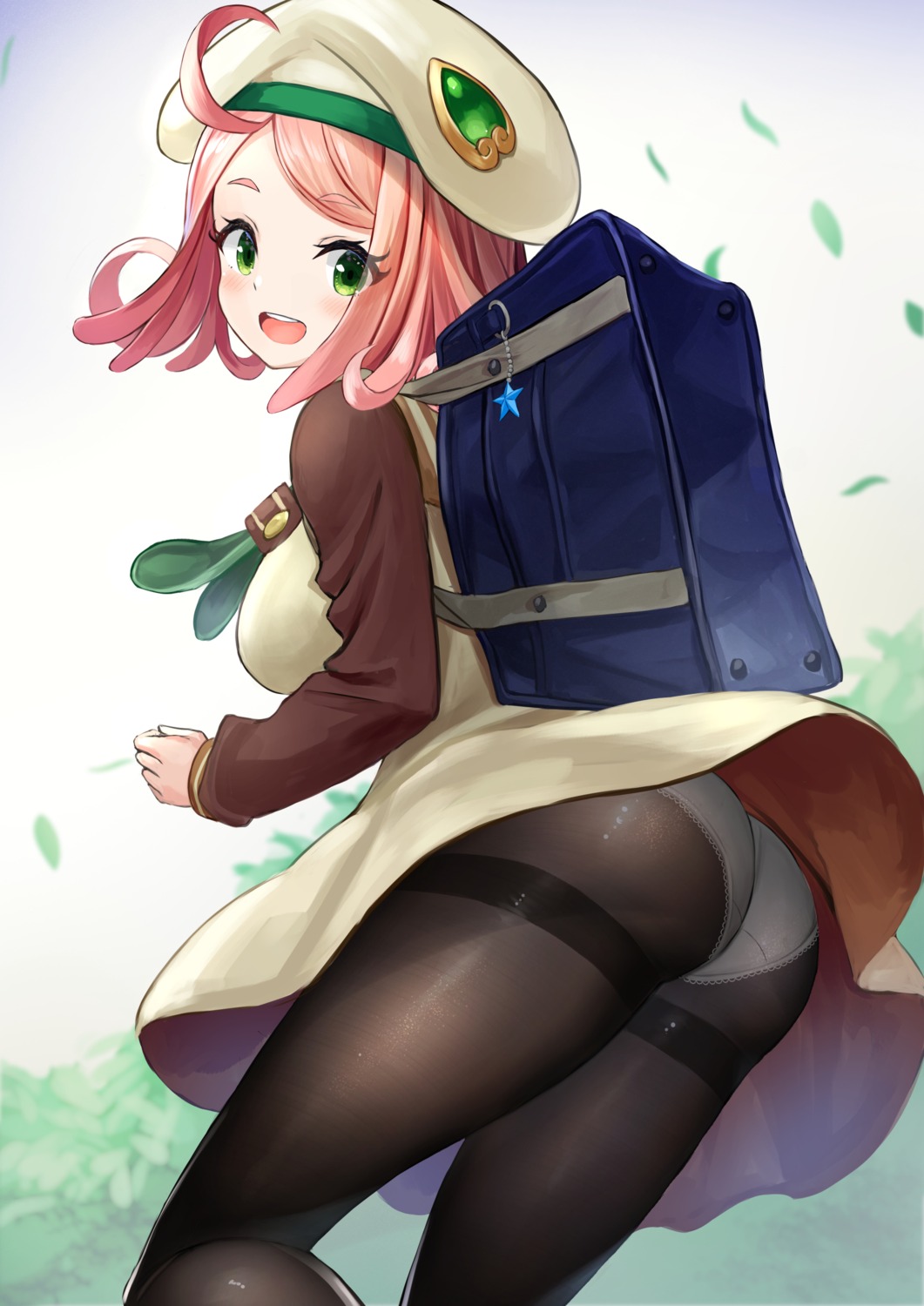ass, dress, monster_strike, pantsu, pantyhose, skirt_lift, tsuseki