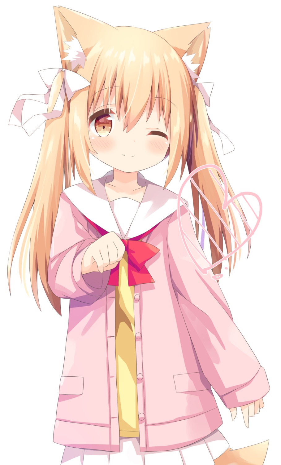 animal_ears, nakkar, seifuku, tail