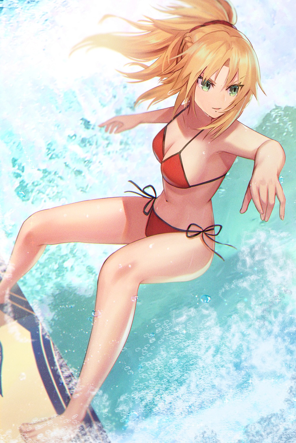 bikini, dolce_(dolsuke), fate/grand_order, mordred_(fate), swimsuits, wet