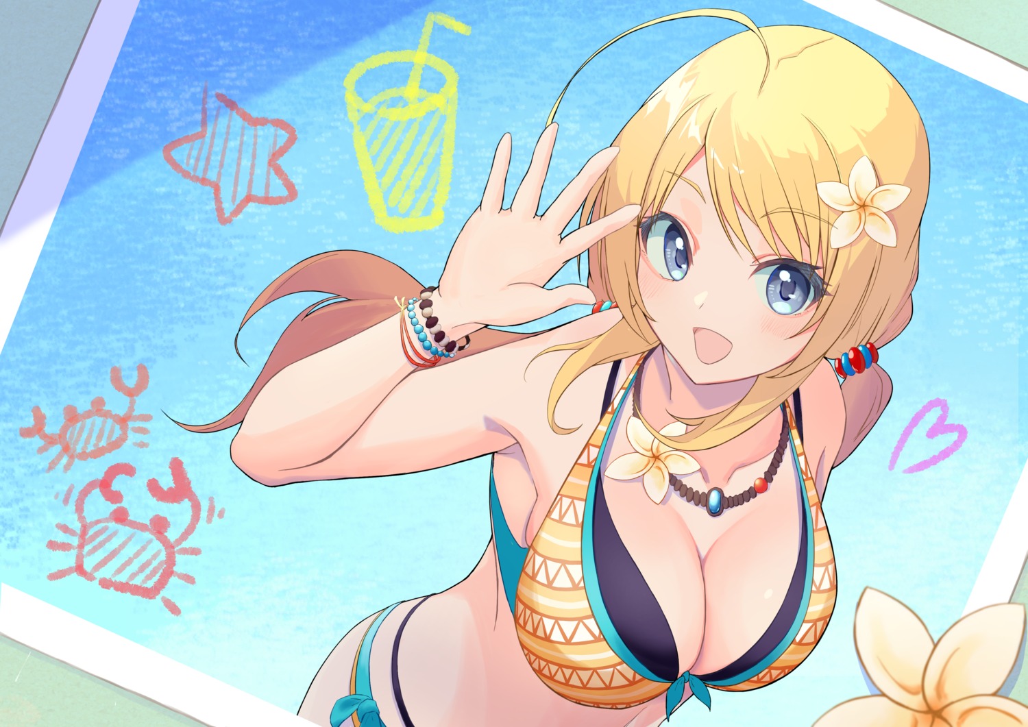 bikini, cleavage, hachimiya_meguru, swimsuits, the_idolm@ster, the_idolm@ster_shiny_colors, tomatology3