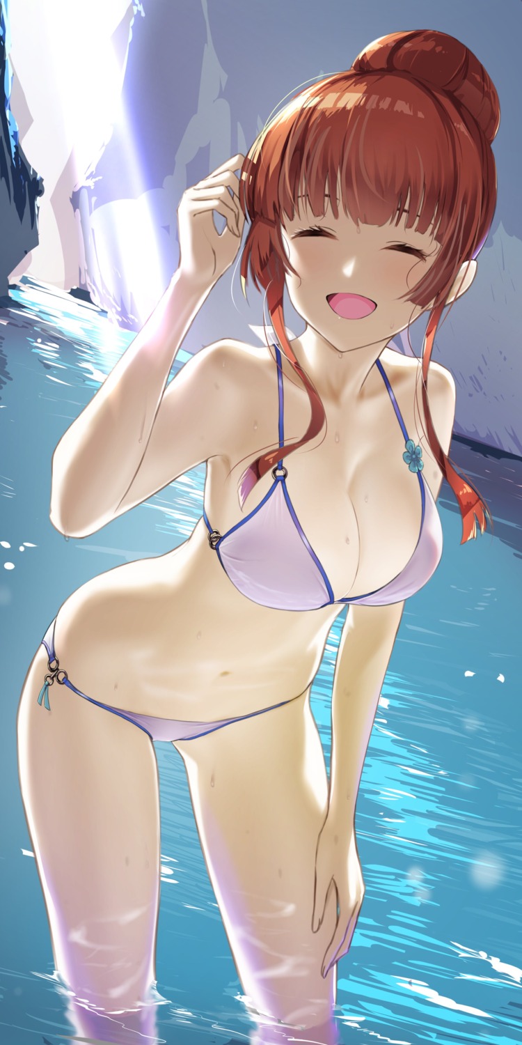 aiu_eo, anne_(shingeki_no_bahamut), bikini, cleavage, shingeki_no_bahamut, swimsuits, wet