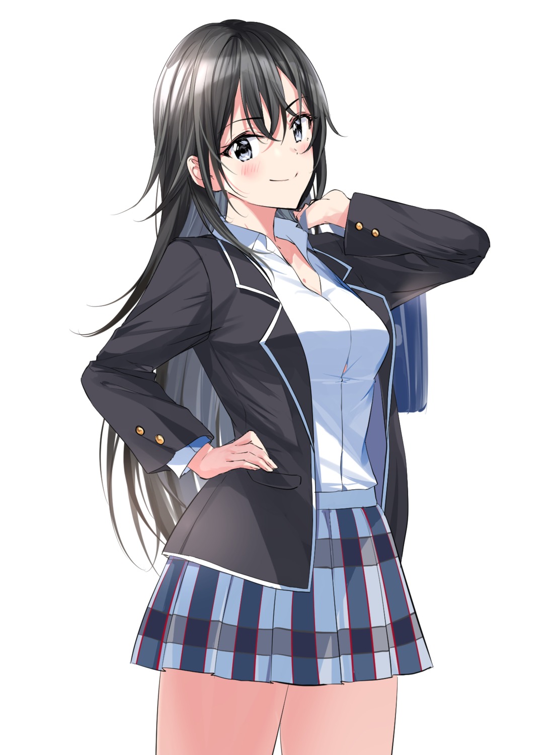 cleavage, hiratsuka_shizuka, nonbire, seifuku, yahari_ore_no_seishun_lovecome_wa_machigatteiru.