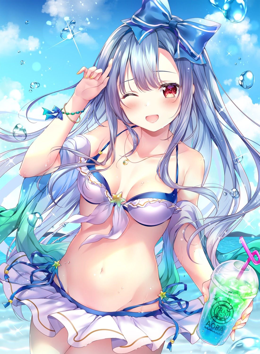 aoba_project, aoba_rena, bikini, sakura_moyon, swimsuits, wet