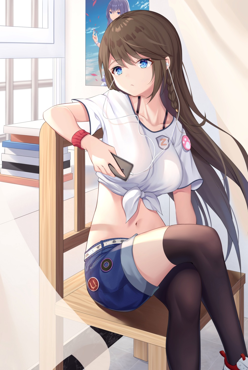 angel_no_shousou, shirt_lift, thighhighs